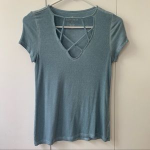 american eagle ribbed tee